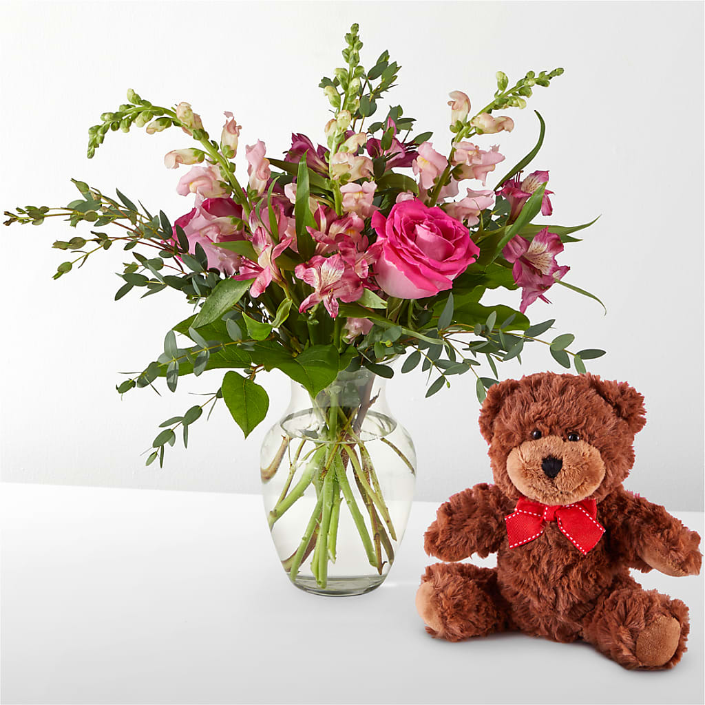 Happily Ever After Bouquet & Bear Set – La La Florist, Baldwin Park CA