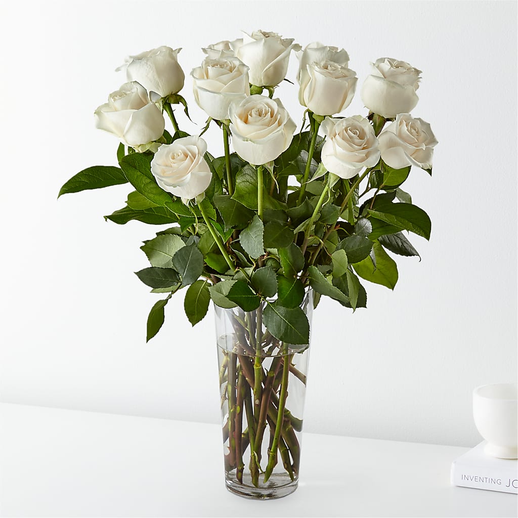 Long Stem White Rose Bouquet – La La Florist, Baldwin Park CA