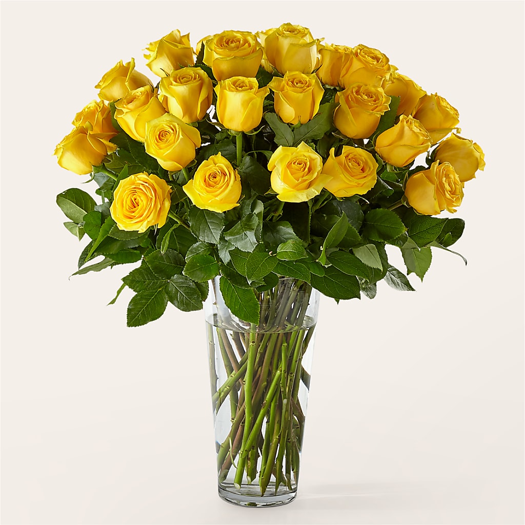 Long Stem Yellow Rose Bouquet – La La Florist, Baldwin Park CA