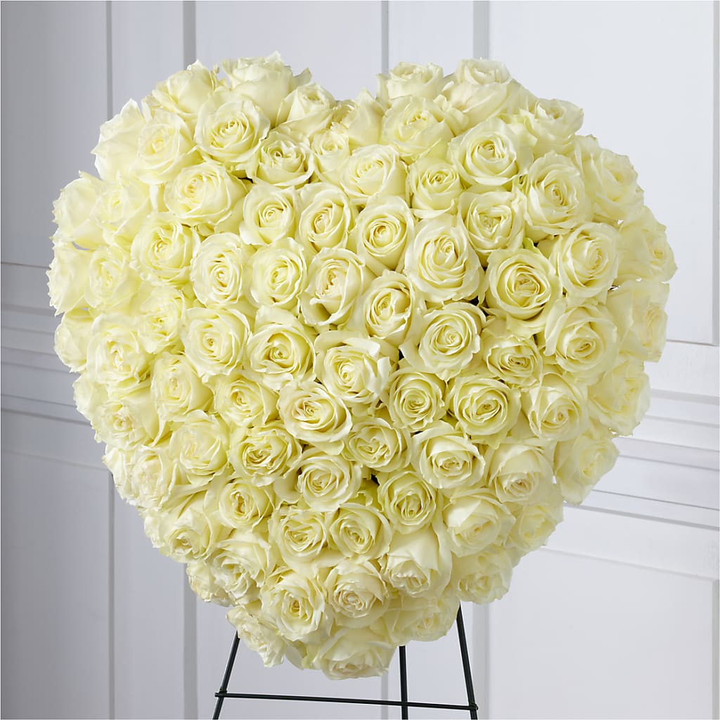 Elegant Remembrance Standing Heart – La La Florist, Baldwin Park CA