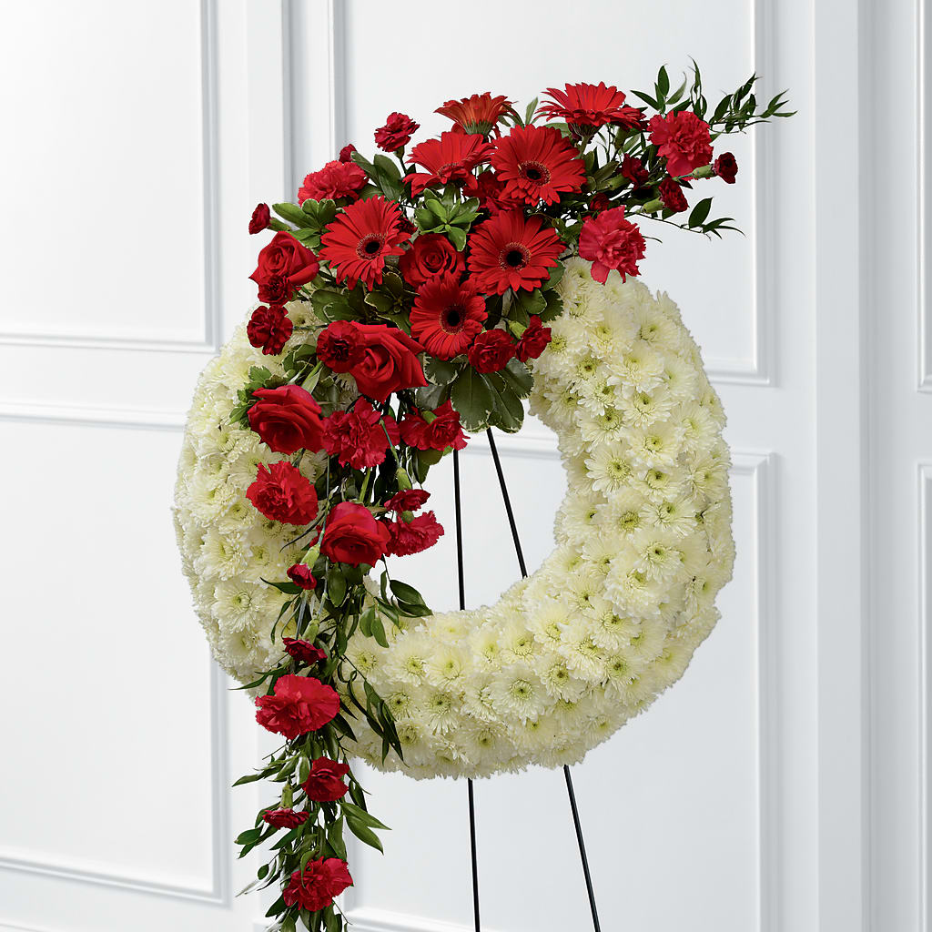 Graceful Tribute Wreath – La La Florist, Baldwin Park CA