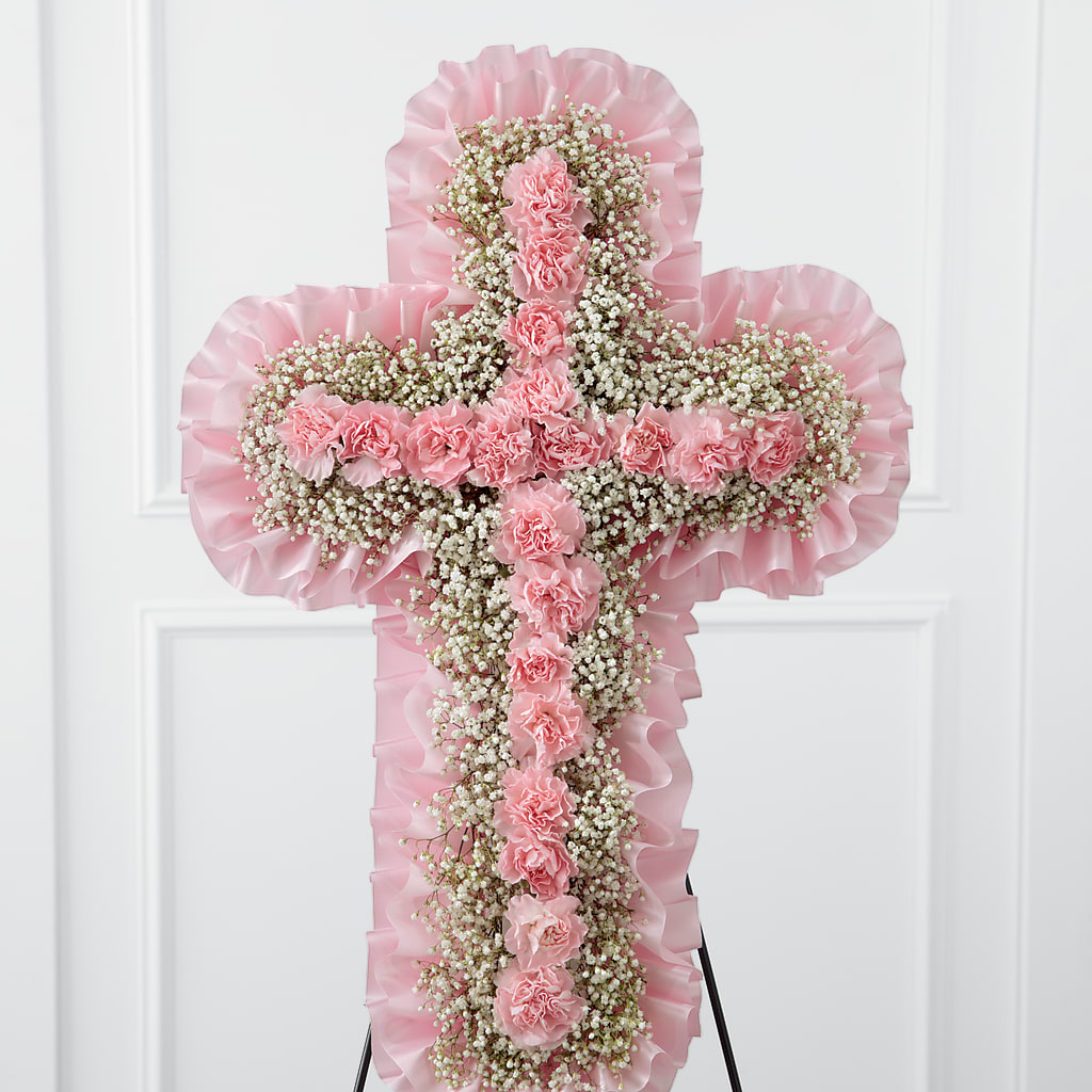 Angel's Cross Easel – La La Florist, Baldwin Park CA