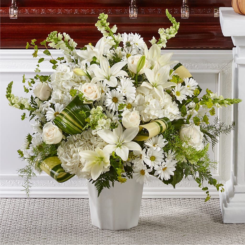 Thoughts of Tranquility Floor Basket – La La Florist, Baldwin Park CA