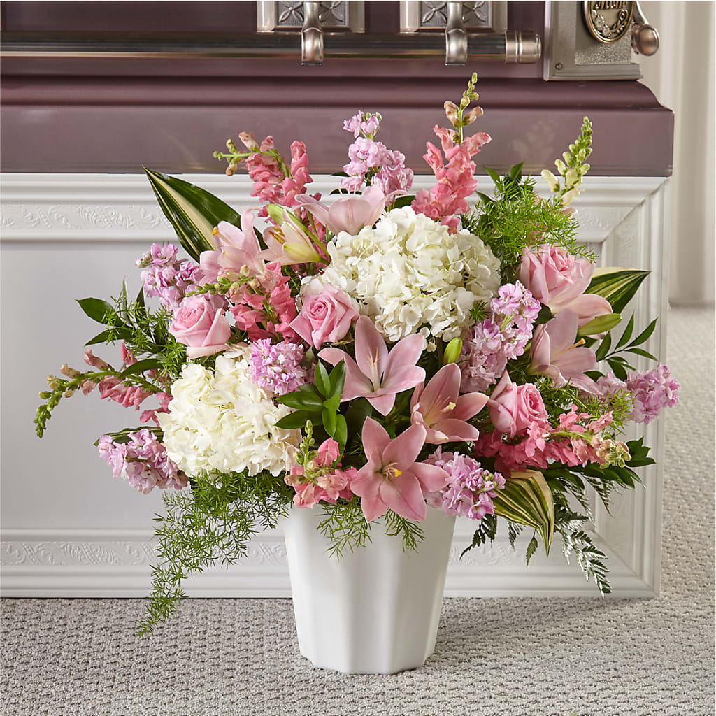 Simply Serene Floor Basket – La La Florist, Baldwin Park CA