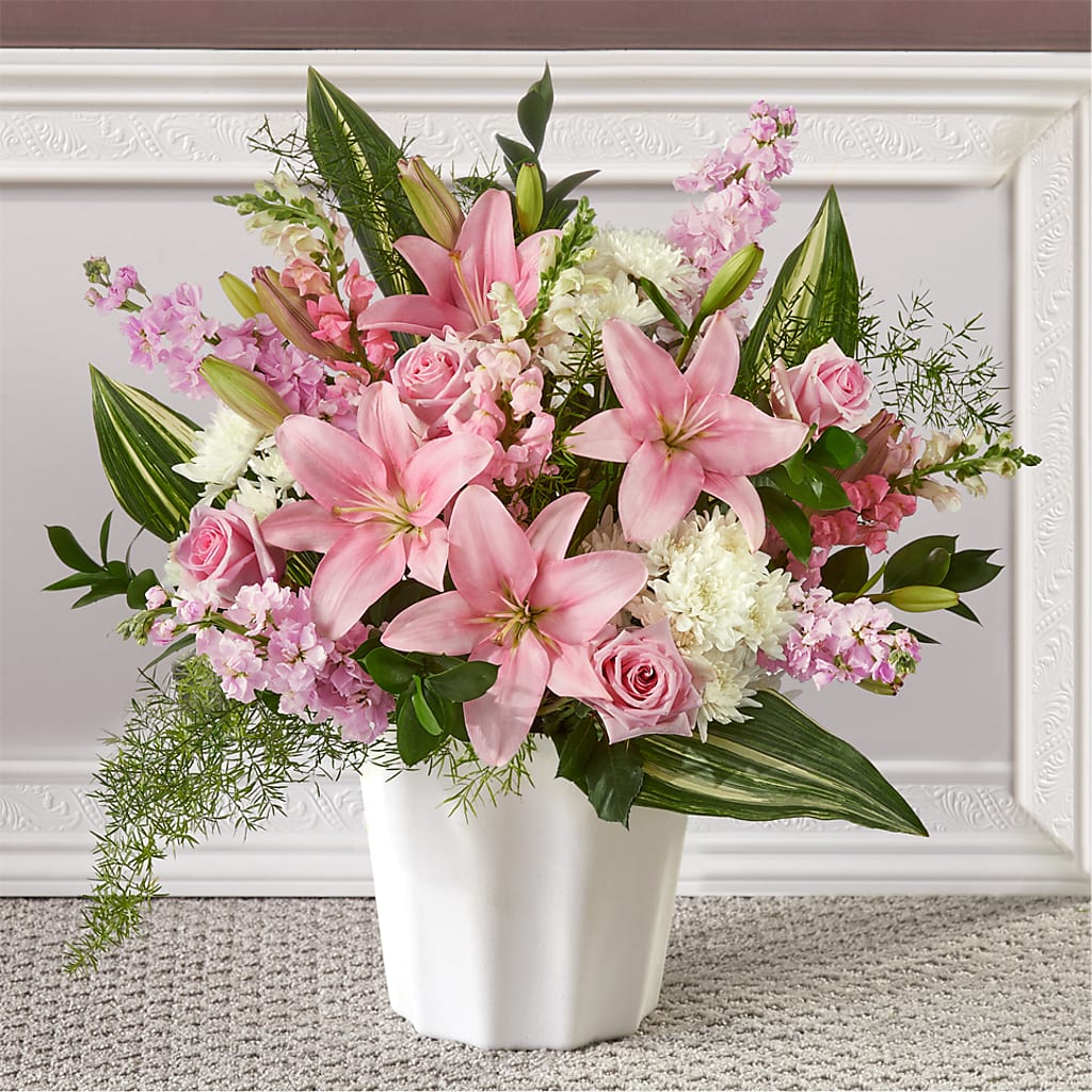 Simply Serene Floor Basket – La La Florist, Baldwin Park CA