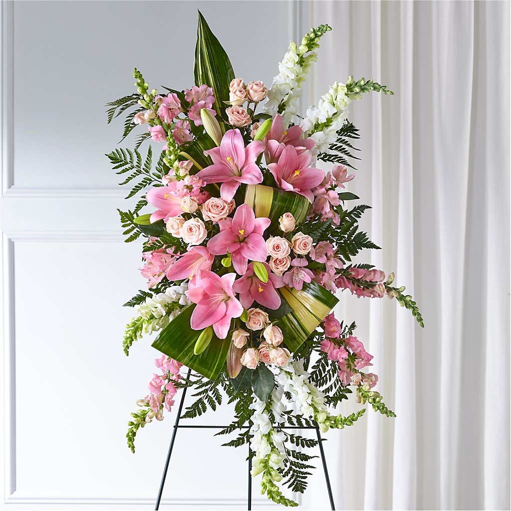 Elegant Embrace Standing Spray – La La Florist, Baldwin Park CA