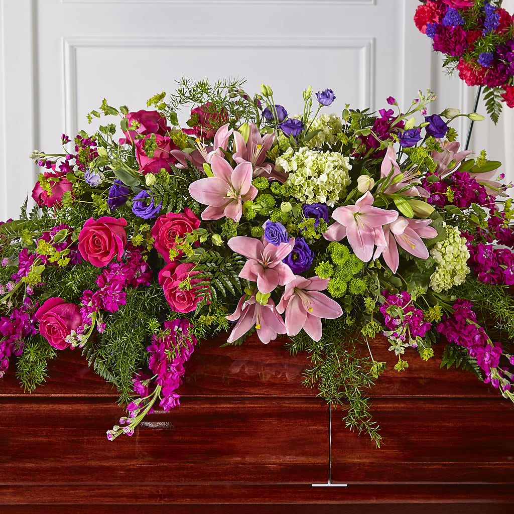 Radiant Tribute Casket Spray – La La Florist, Baldwin Park CA