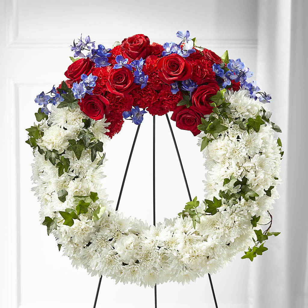Patriotic Passion Wreath – La La Florist, Baldwin Park CA
