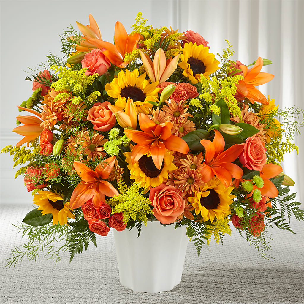 Harvest Thoughts Floor Basket – La La Florist, Baldwin Park CA