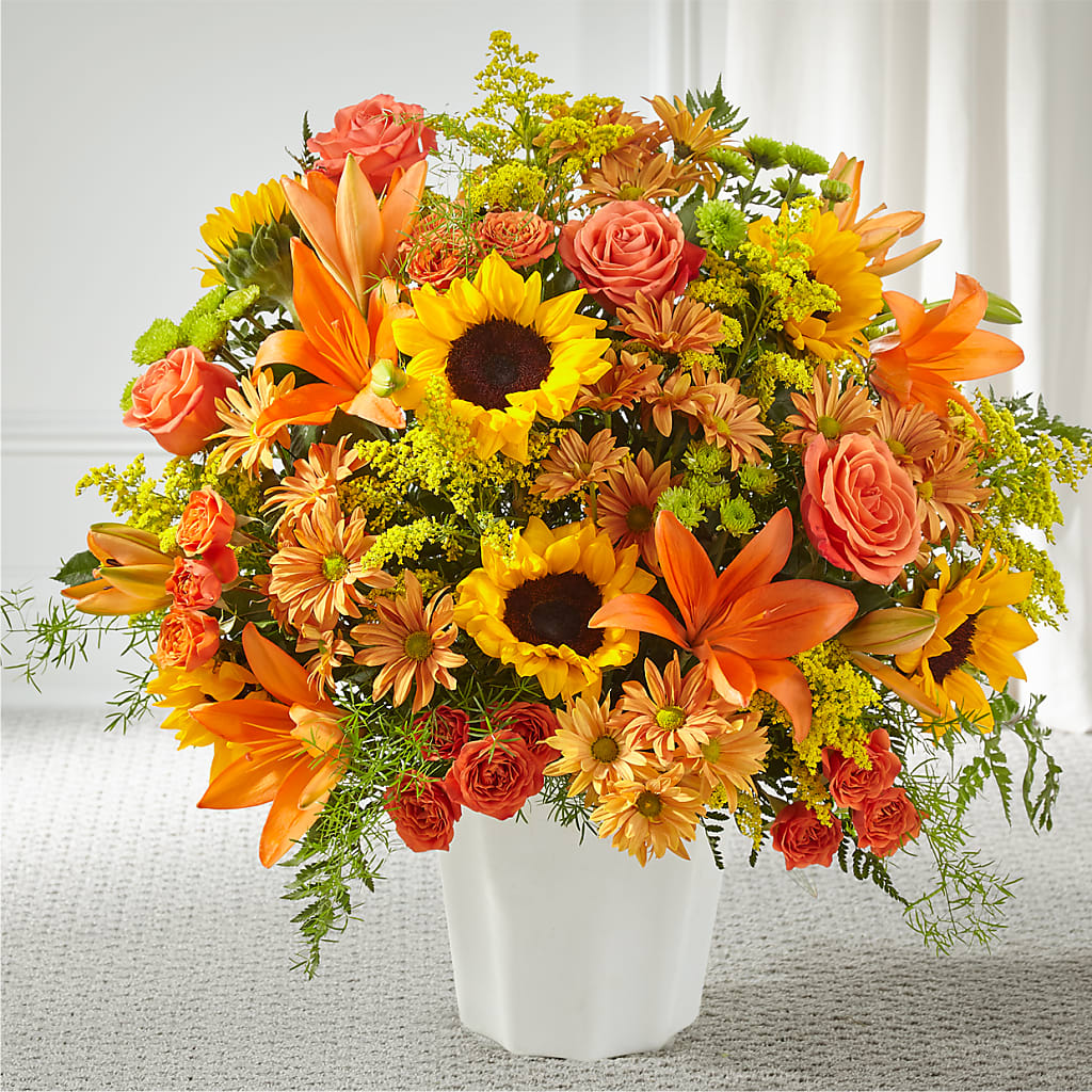 Harvest Thoughts Floor Basket – La La Florist, Baldwin Park CA