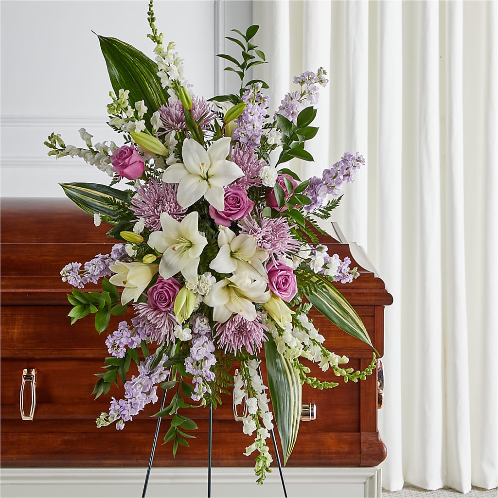 Grateful Hearts Standing Spray – La La Florist, Baldwin Park CA