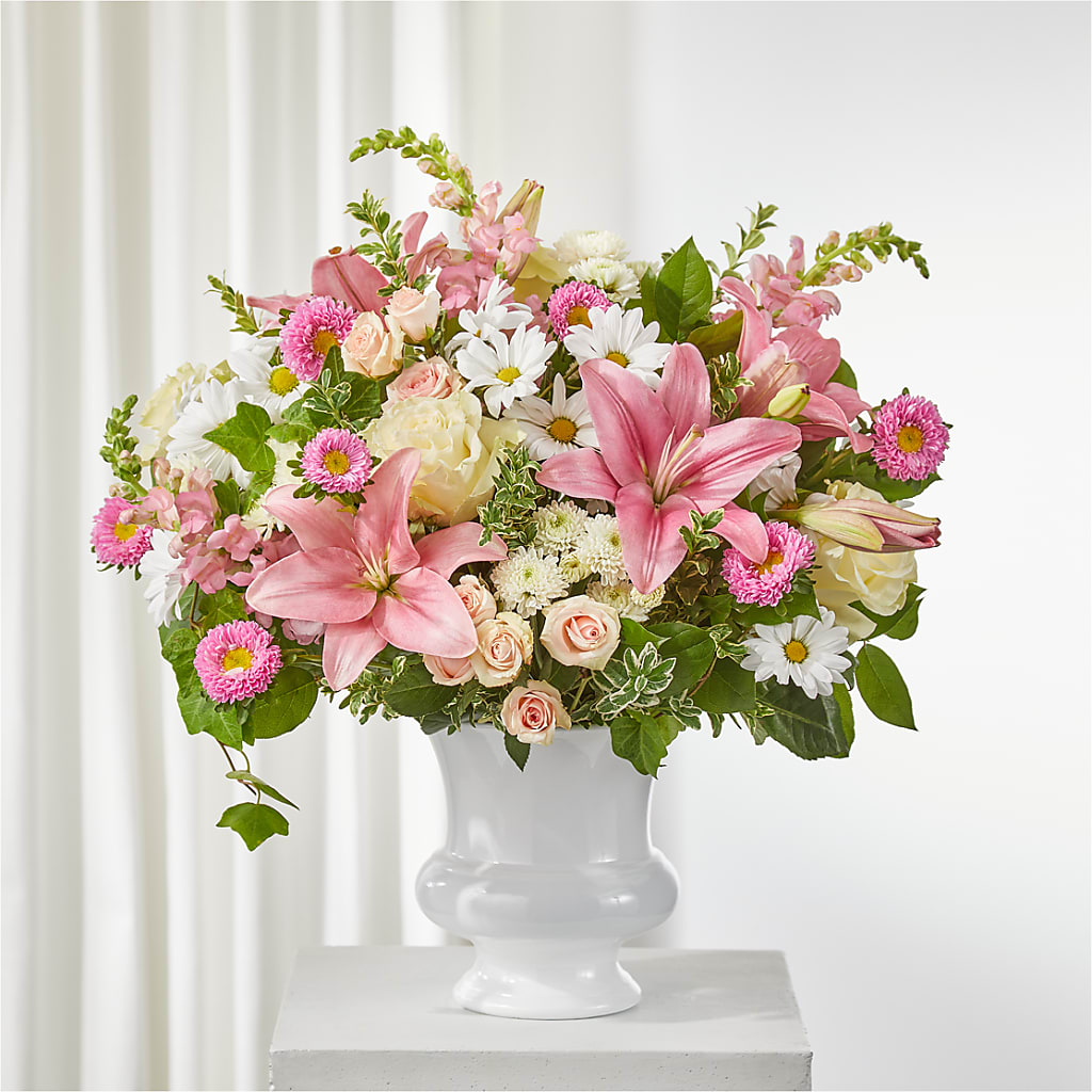 Empathetic Blooms Urn Arrangement – La La Florist, Baldwin Park CA