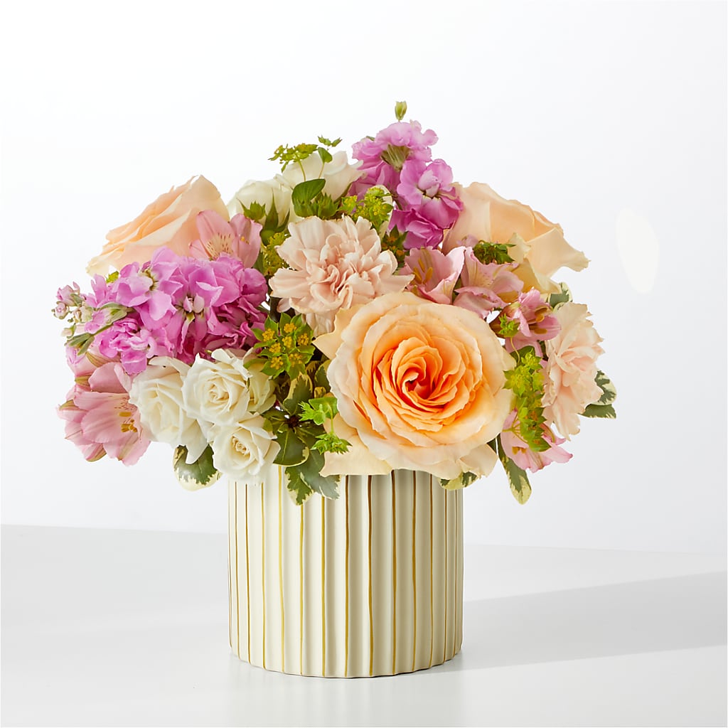 Paradise Bouquet with Ivory Vase – La La Florist, Baldwin Park CA
