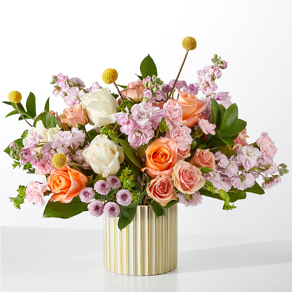 French Market Bouquet with Ivory Vase – La La Florist, Baldwin Park CA