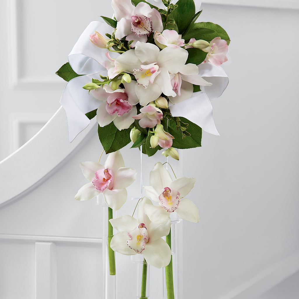 Perfect Entrance Pew Arrangement – La La Florist, Baldwin Park CA