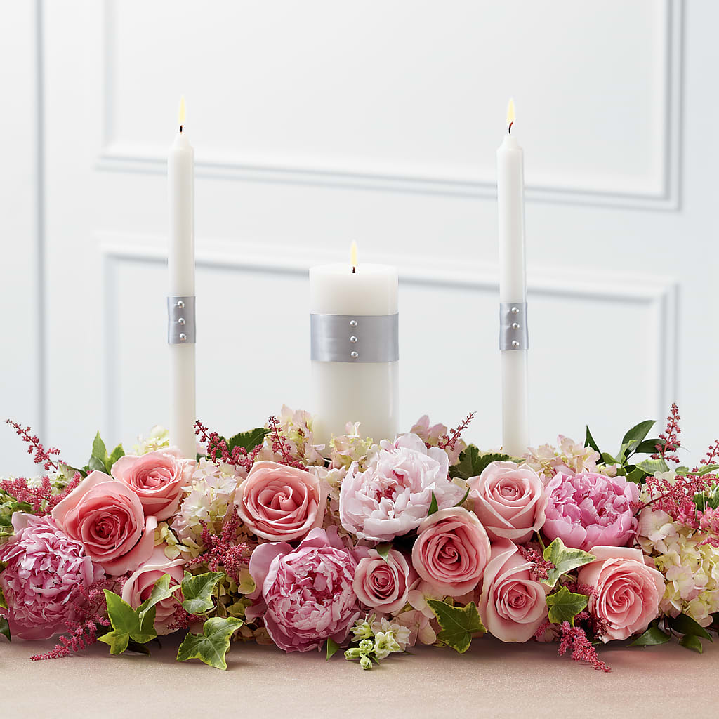 Worldwide Romance Unity Candle Arrangement – La La Florist, Baldwin Park CA
