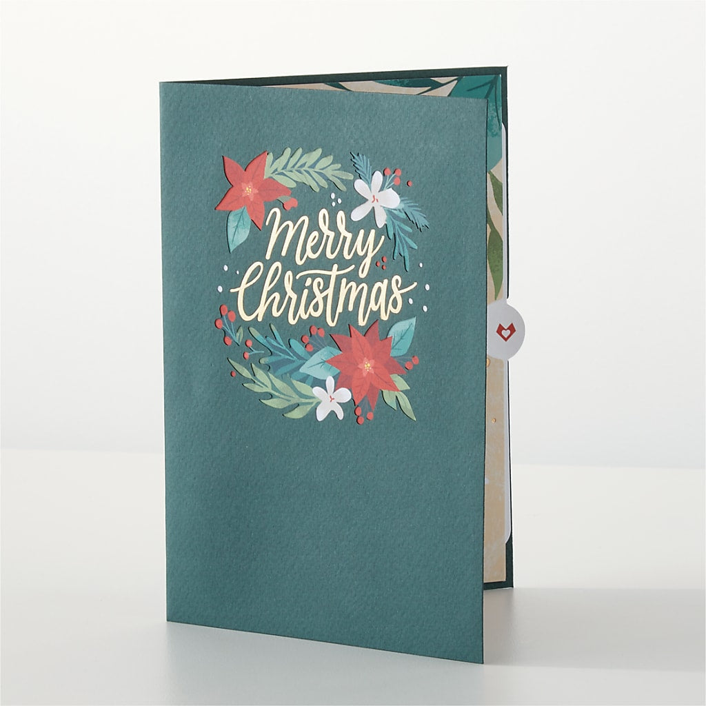 Happiest Holidays Poinsettia and Lovepop Card –  La La Florist, Baldwin Park CA