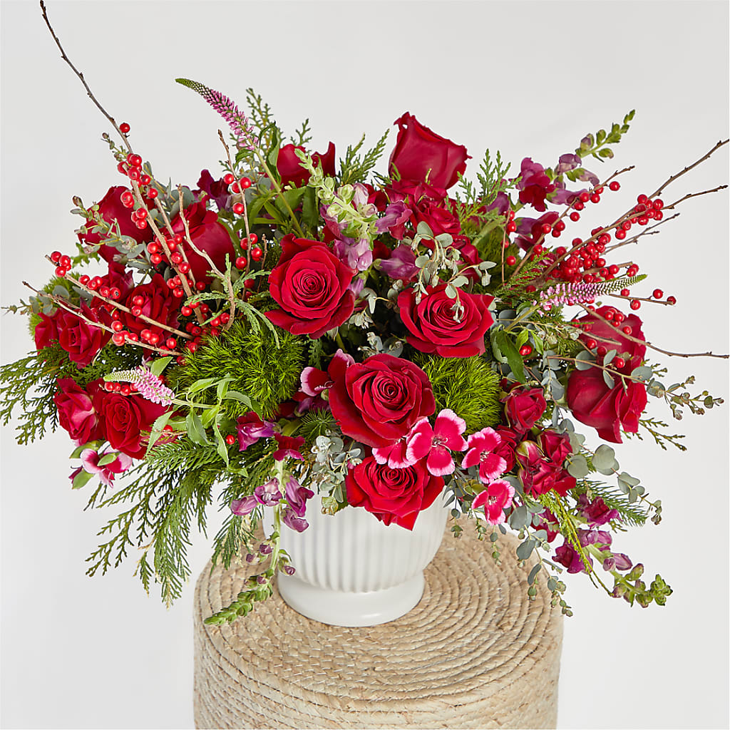 Big Red Bow Bouquet –  La La Florist, Baldwin Park CA