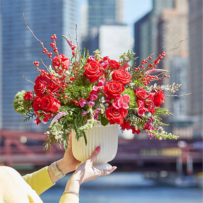 Big Red Bow Bouquet –  La La Florist, Baldwin Park CA