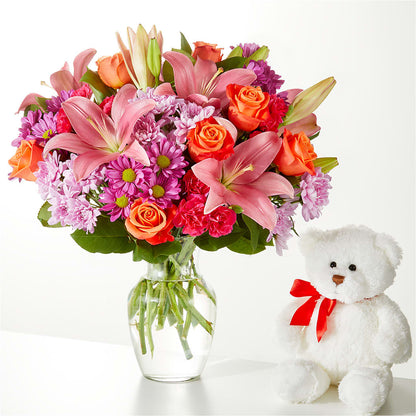 One and Only Bouquet and Bear Bundle –  La La Florist, Baldwin Park CA