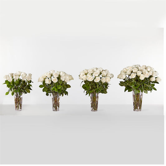 Long Stem White Rose Bouquet –  La La Florist, Baldwin Park CA