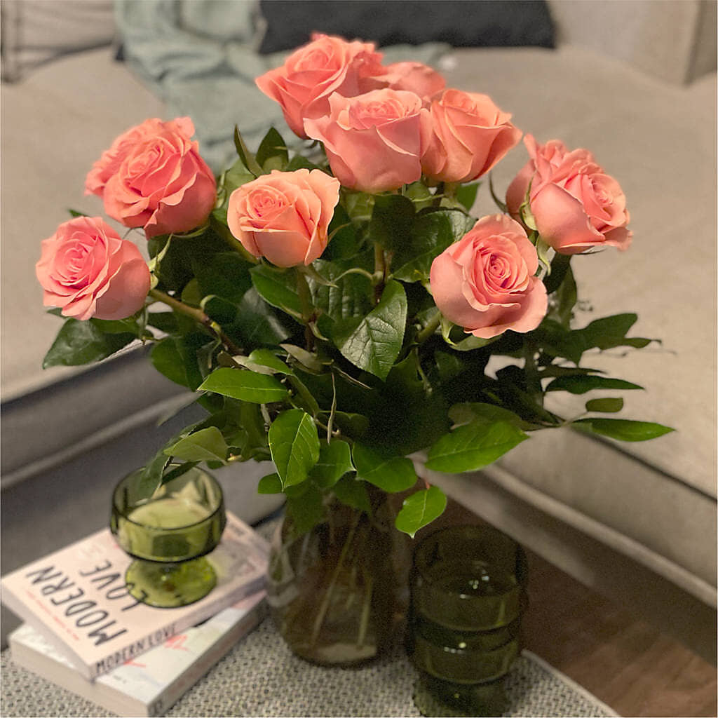 Long Stem Pink Rose Bouquet –  La La Florist, Baldwin Park CA