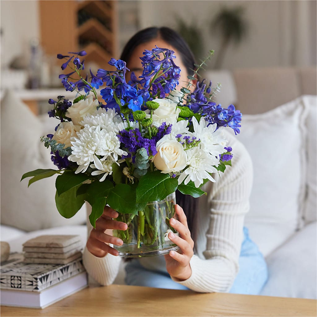 Cerulean Waves Bouquet –  La La Florist, Baldwin Park CA