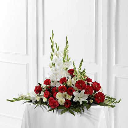 Crimson & White Arrangement –  La La Florist, Baldwin Park CA