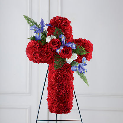 Faithful Hero Floral Cross –  La La Florist, Baldwin Park CA