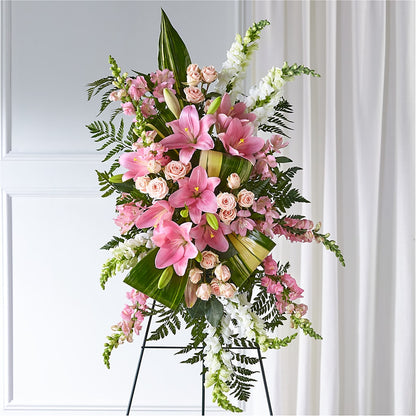 Elegant Embrace Standing Spray –  La La Florist, Baldwin Park CA