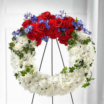 Patriotic Passion Wreath –  La La Florist, Baldwin Park CA