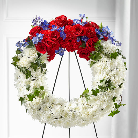 Patriotic Passion Wreath –  La La Florist, Baldwin Park CA