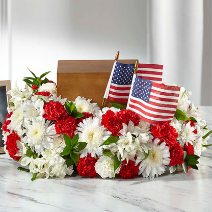 Spirit of Patriotism Cremation Adornment –  La La Florist, Baldwin Park CA