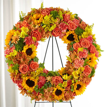 Autumnal Memories Wreath (Standard) –  La La Florist, Baldwin Park CA