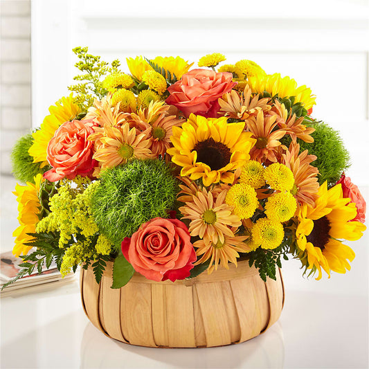 Harvest Sunflower Basket –  La La Florist, Baldwin Park CA
