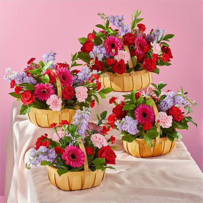Pink Picnic Basket –  La La Florist, Baldwin Park CA