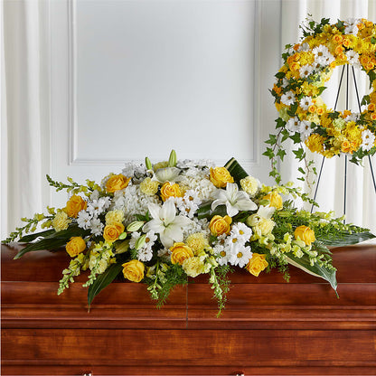 Golden Harmony Casket Spray –  La La Florist, Baldwin Park CA
