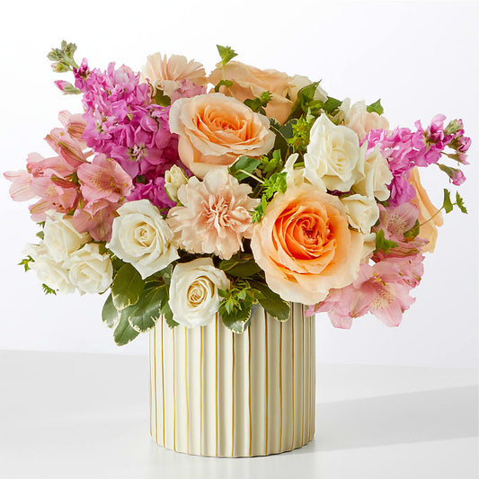 Paradise Bouquet with Ivory Vase –  La La Florist, Baldwin Park CA