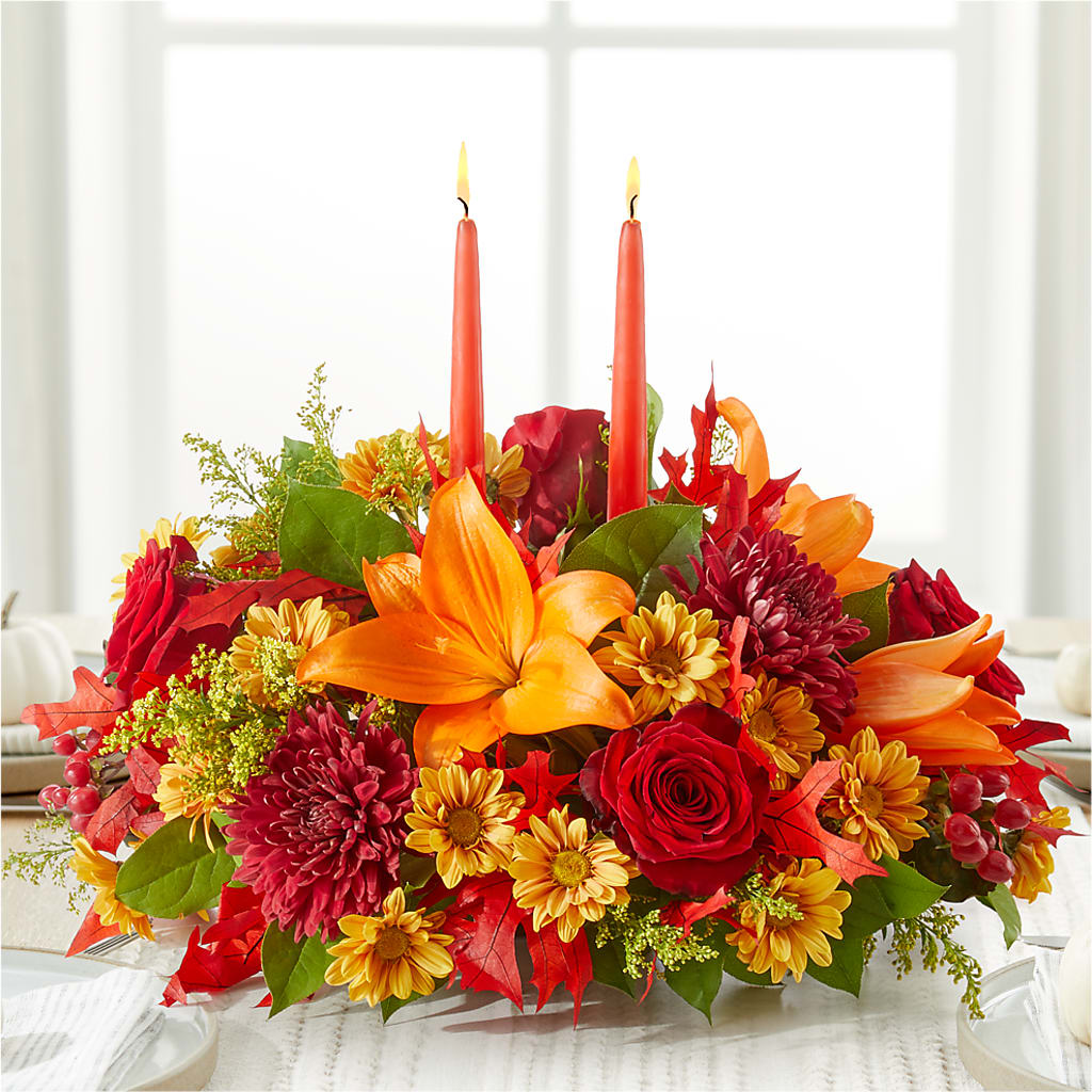 Autumn's Embrace Centerpiece –  La La Florist, Baldwin Park CA