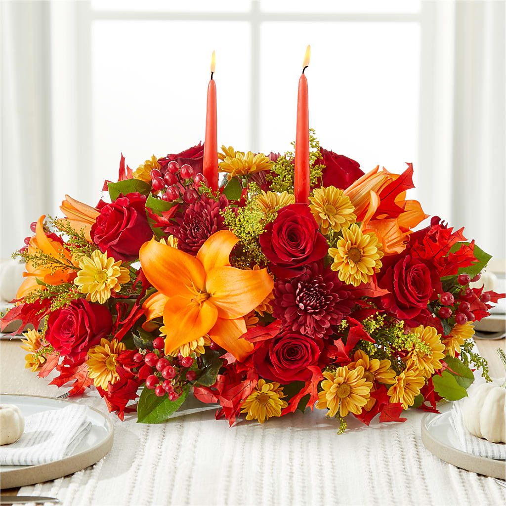 Autumn's Embrace Centerpiece –  La La Florist, Baldwin Park CA