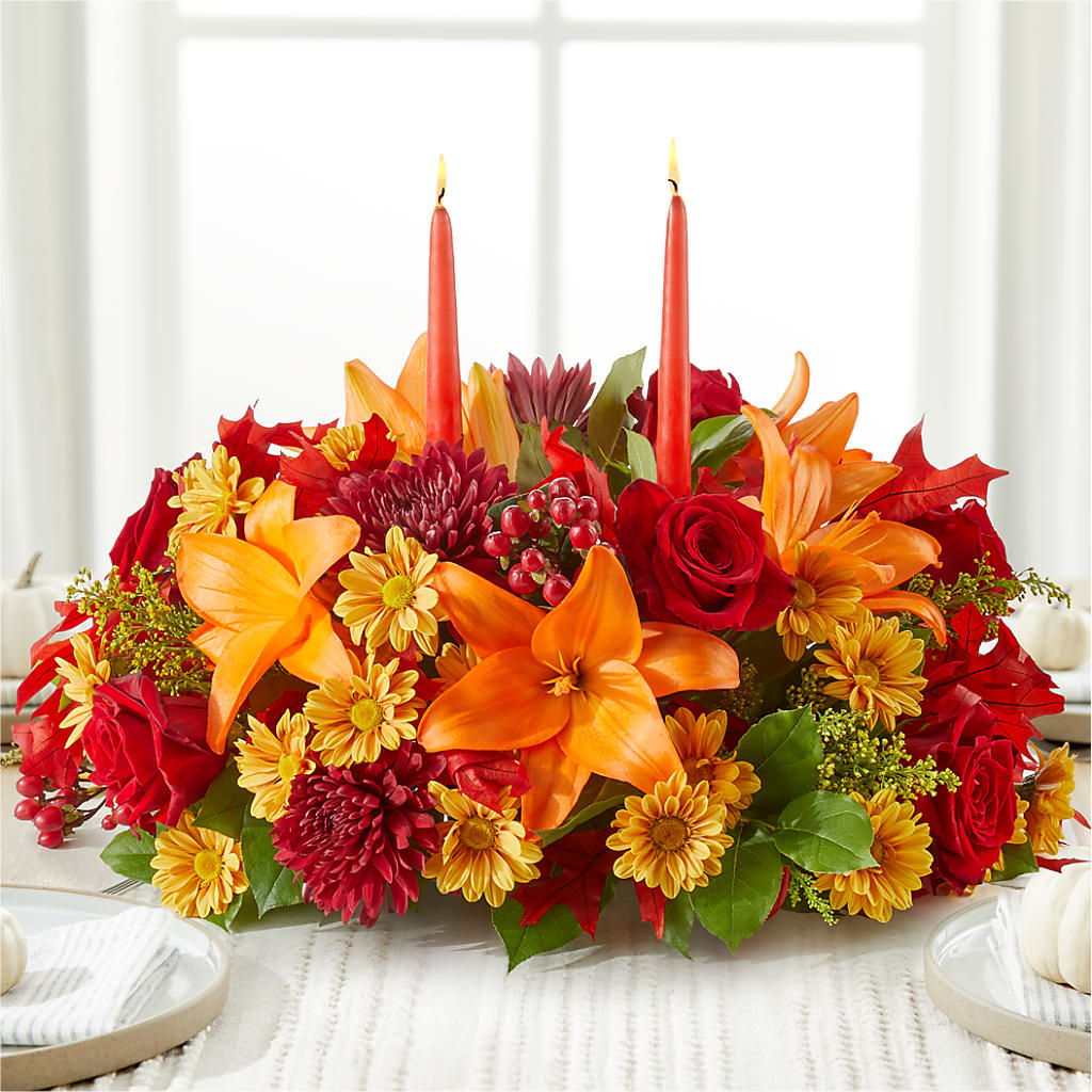 Autumn's Embrace Centerpiece –  La La Florist, Baldwin Park CA