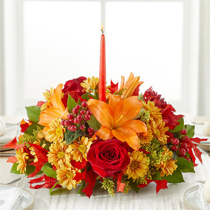 Autumn's Embrace Centerpiece –  La La Florist, Baldwin Park CA
