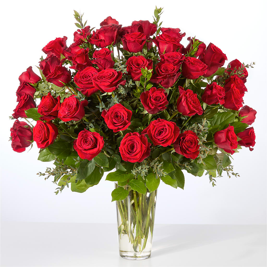 Forever Yours Fifty Stem Red Rose Bouquet –  La La Florist, Baldwin Park CA