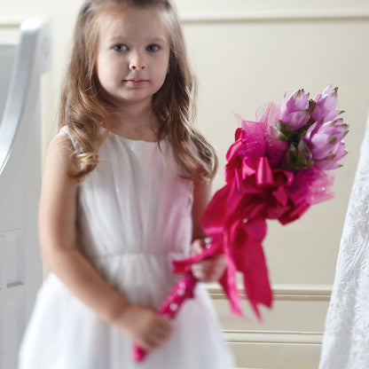 Sparkle Pink Flower Girl Bouquet –  La La Florist, Baldwin Park CA